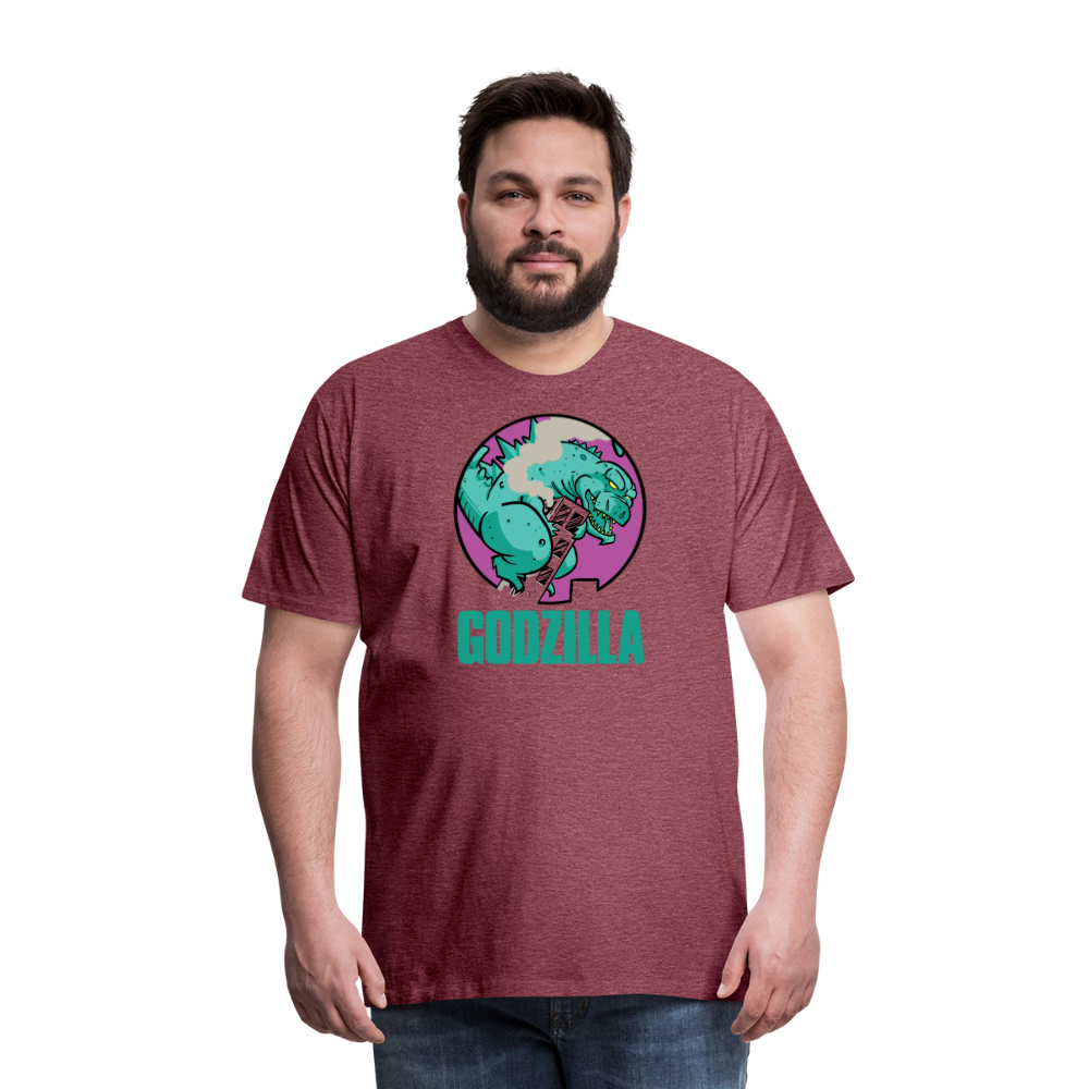 GODZILLA vs KING KONG 2 Men's Premium T-Shirt - heather burgundy