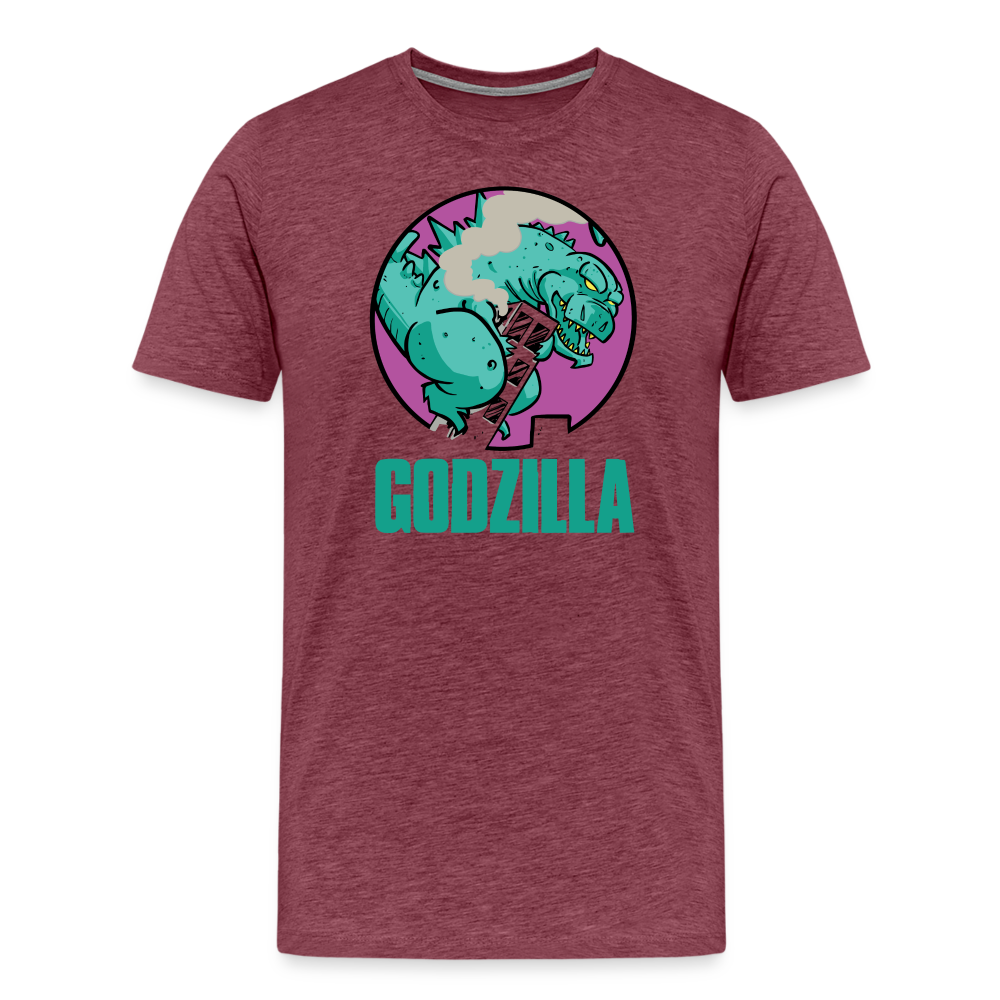 GODZILLA vs KING KONG 2 Men's Premium T-Shirt - heather burgundy