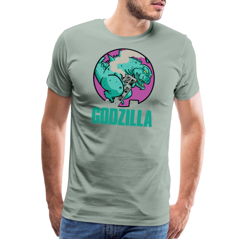 GODZILLA vs KING KONG 2 Men's Premium T-Shirt - steel green