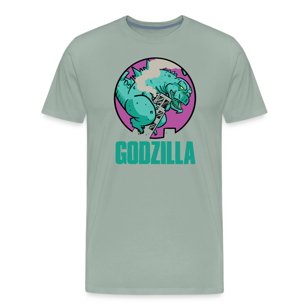 GODZILLA vs KING KONG 2 Men's Premium T-Shirt - steel green
