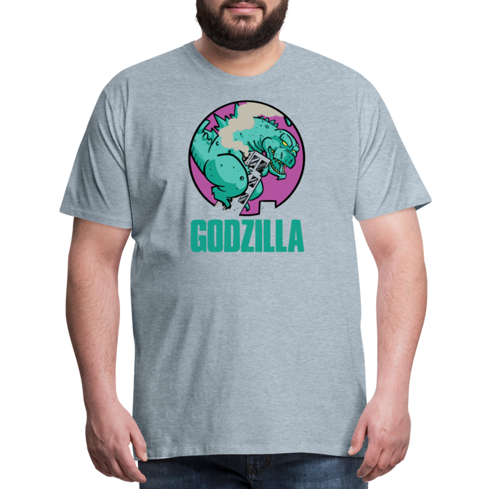 GODZILLA vs KING KONG 2 Men's Premium T-Shirt - heather ice blue