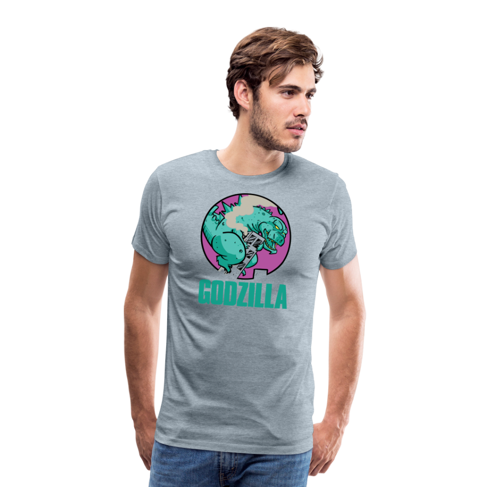 GODZILLA vs KING KONG 2 Men's Premium T-Shirt - heather ice blue