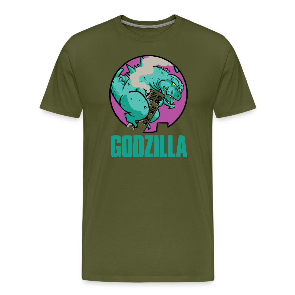 GODZILLA vs KING KONG 2 Men's Premium T-Shirt - olive green