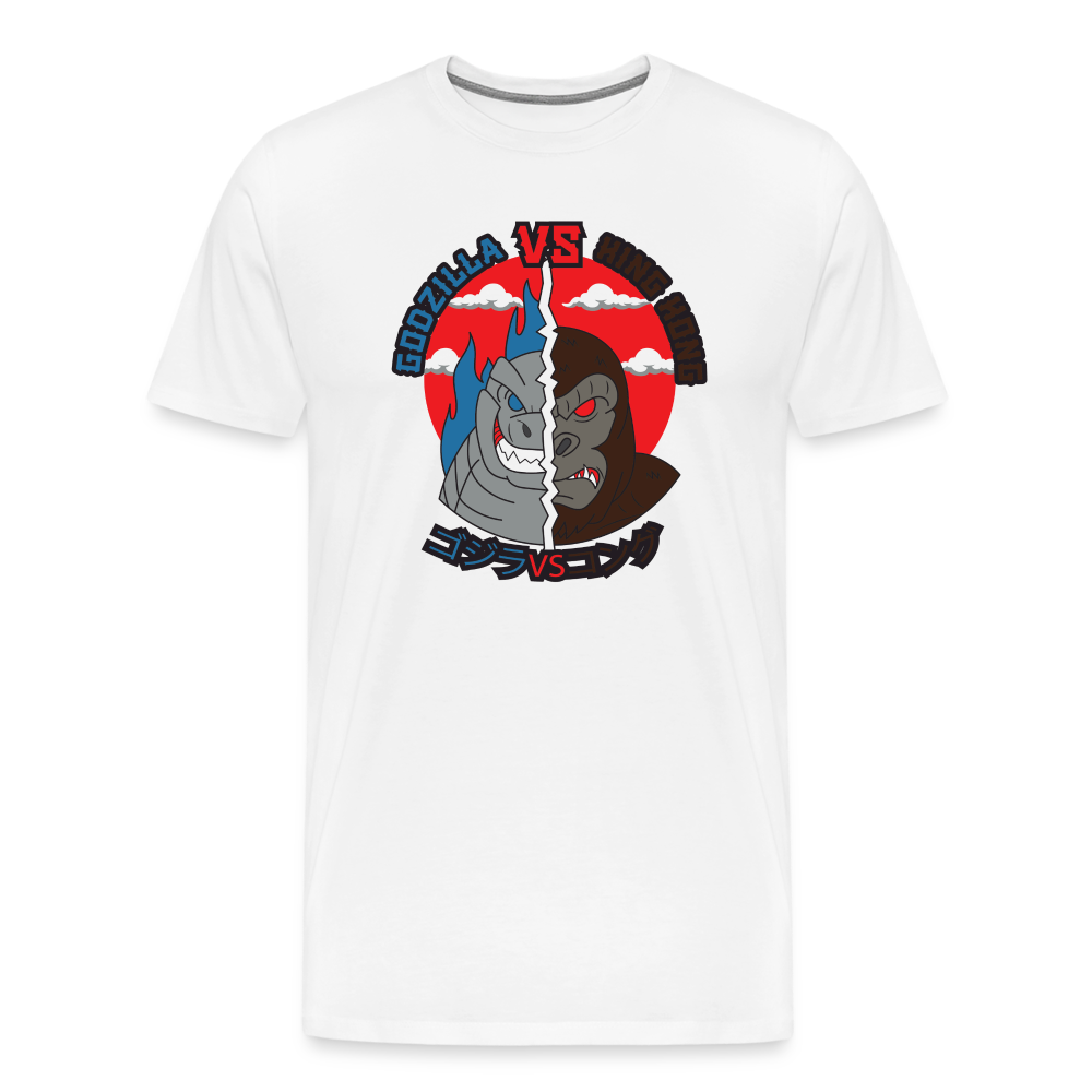 GODZILLA vs KING KONG 1 Men's Premium T-Shirt - white