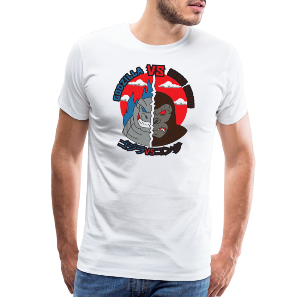 GODZILLA vs KING KONG 1 Men's Premium T-Shirt - white