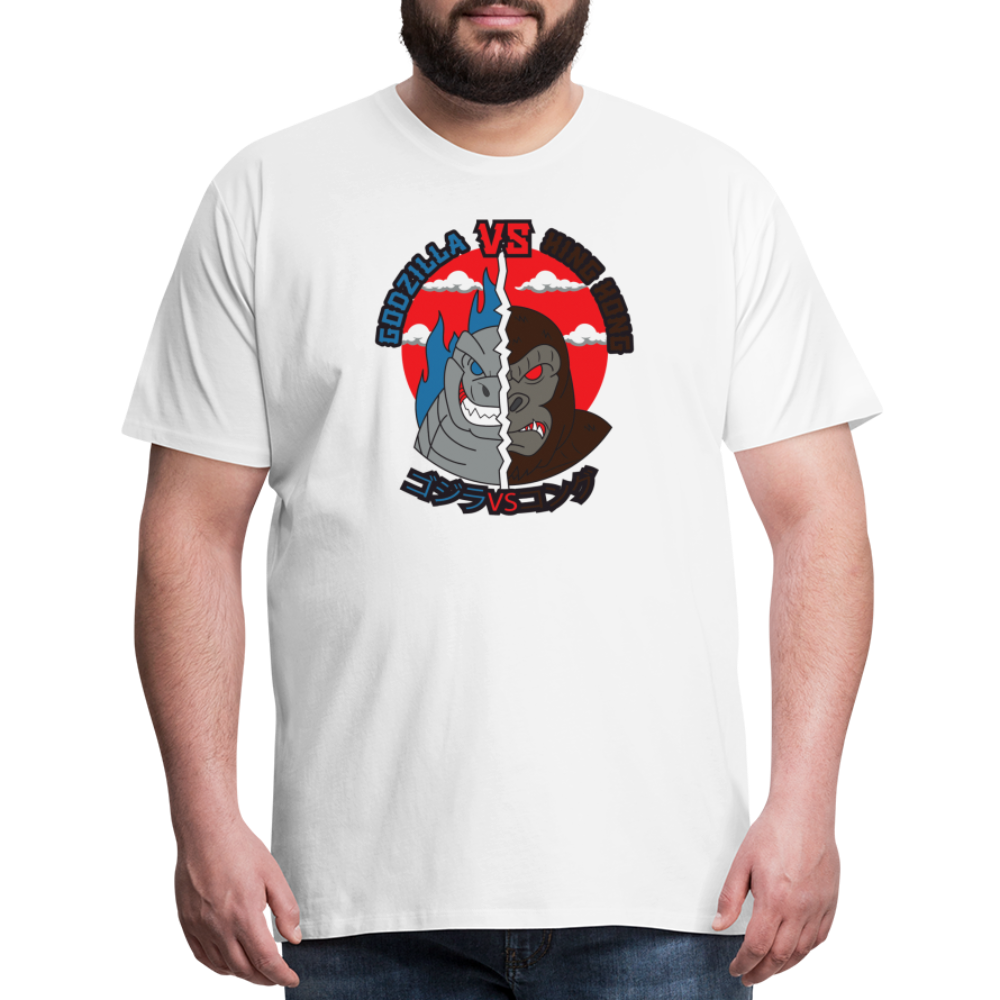 GODZILLA vs KING KONG 1 Men's Premium T-Shirt - white