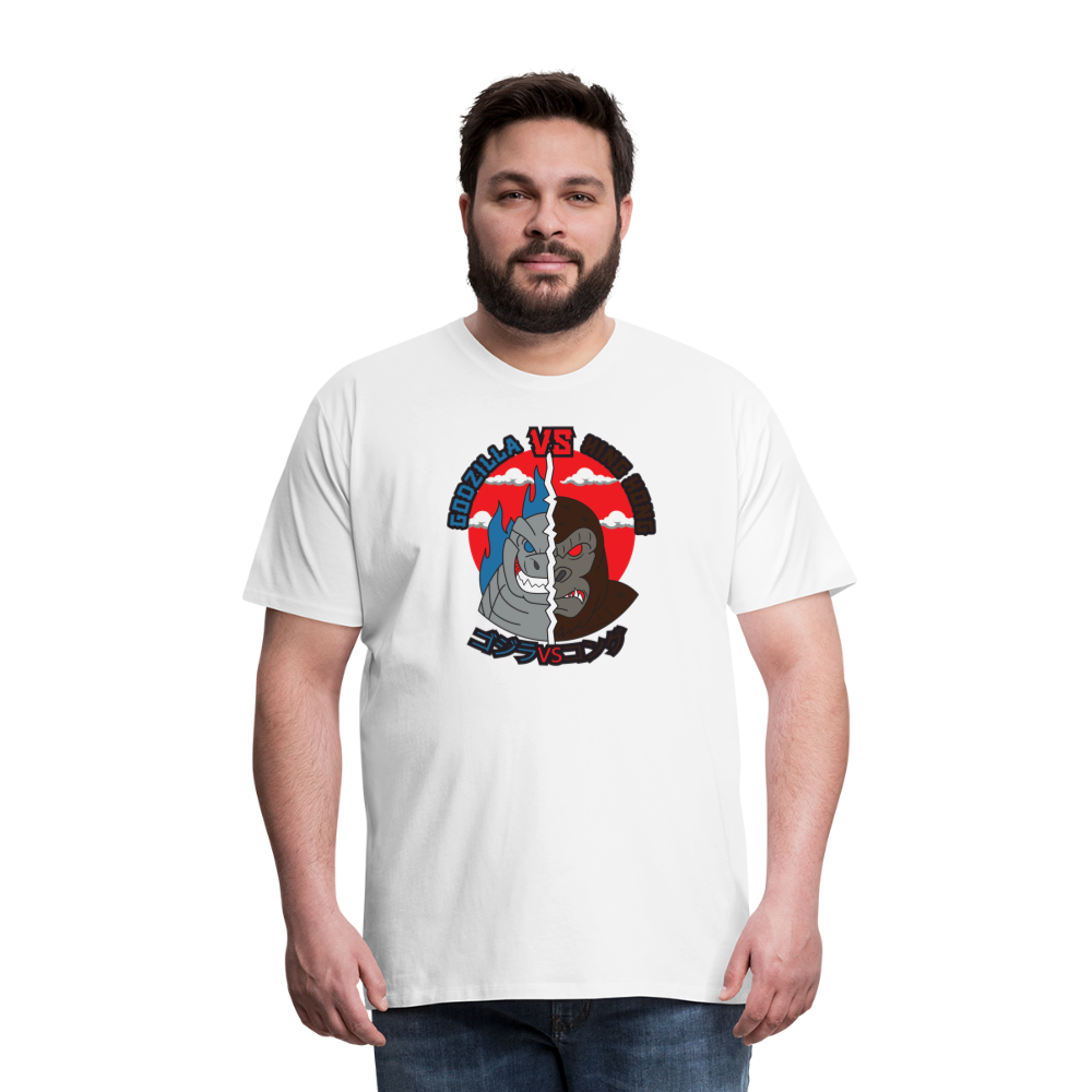 GODZILLA vs KING KONG 1 Men's Premium T-Shirt - white