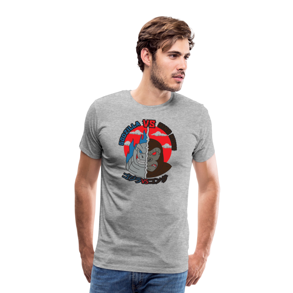 GODZILLA vs KING KONG 1 Men's Premium T-Shirt - heather gray