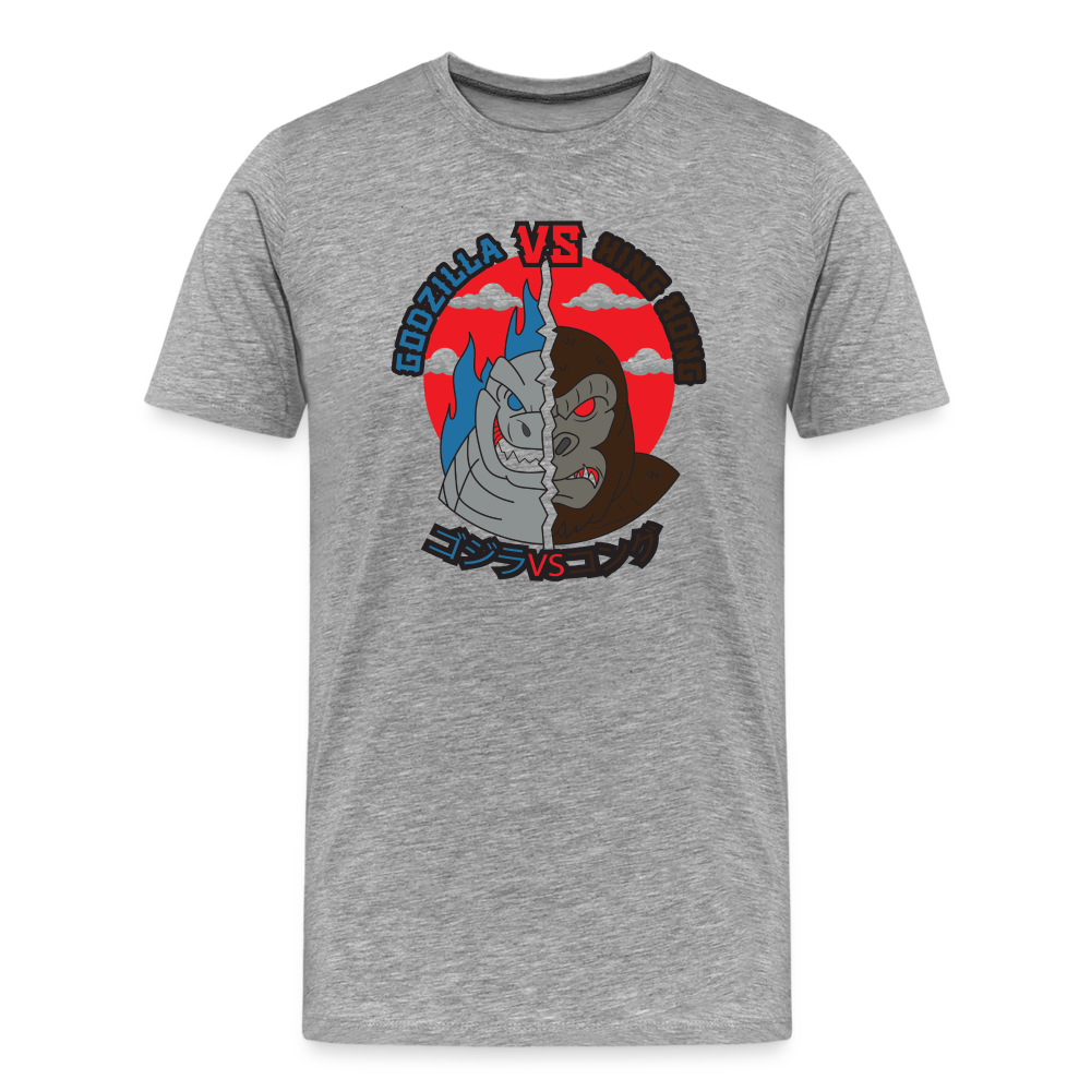 GODZILLA vs KING KONG 1 Men's Premium T-Shirt - heather gray