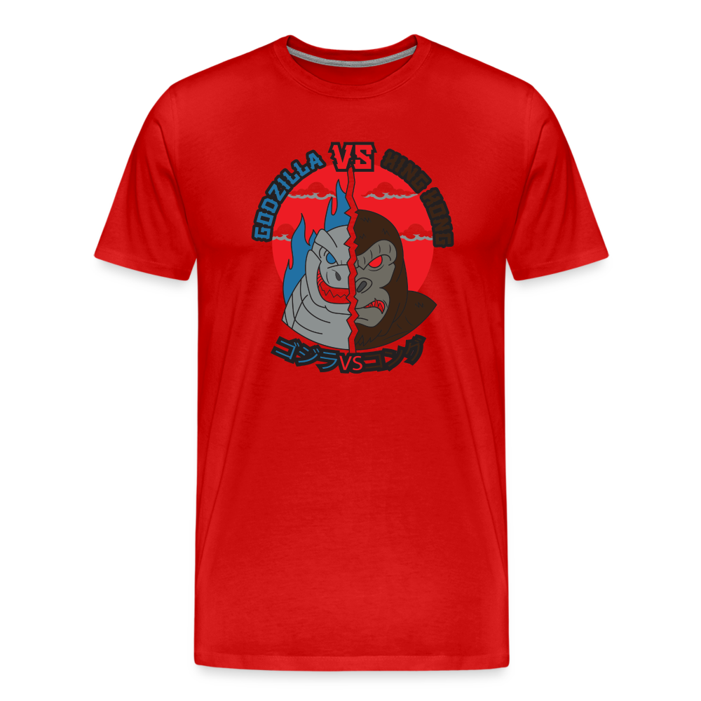 GODZILLA vs KING KONG 1 Men's Premium T-Shirt - red