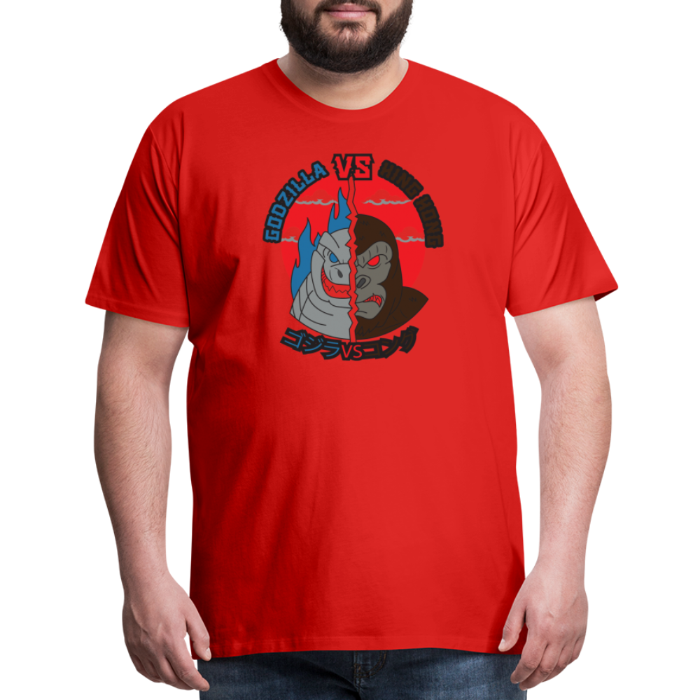 GODZILLA vs KING KONG 1 Men's Premium T-Shirt - red