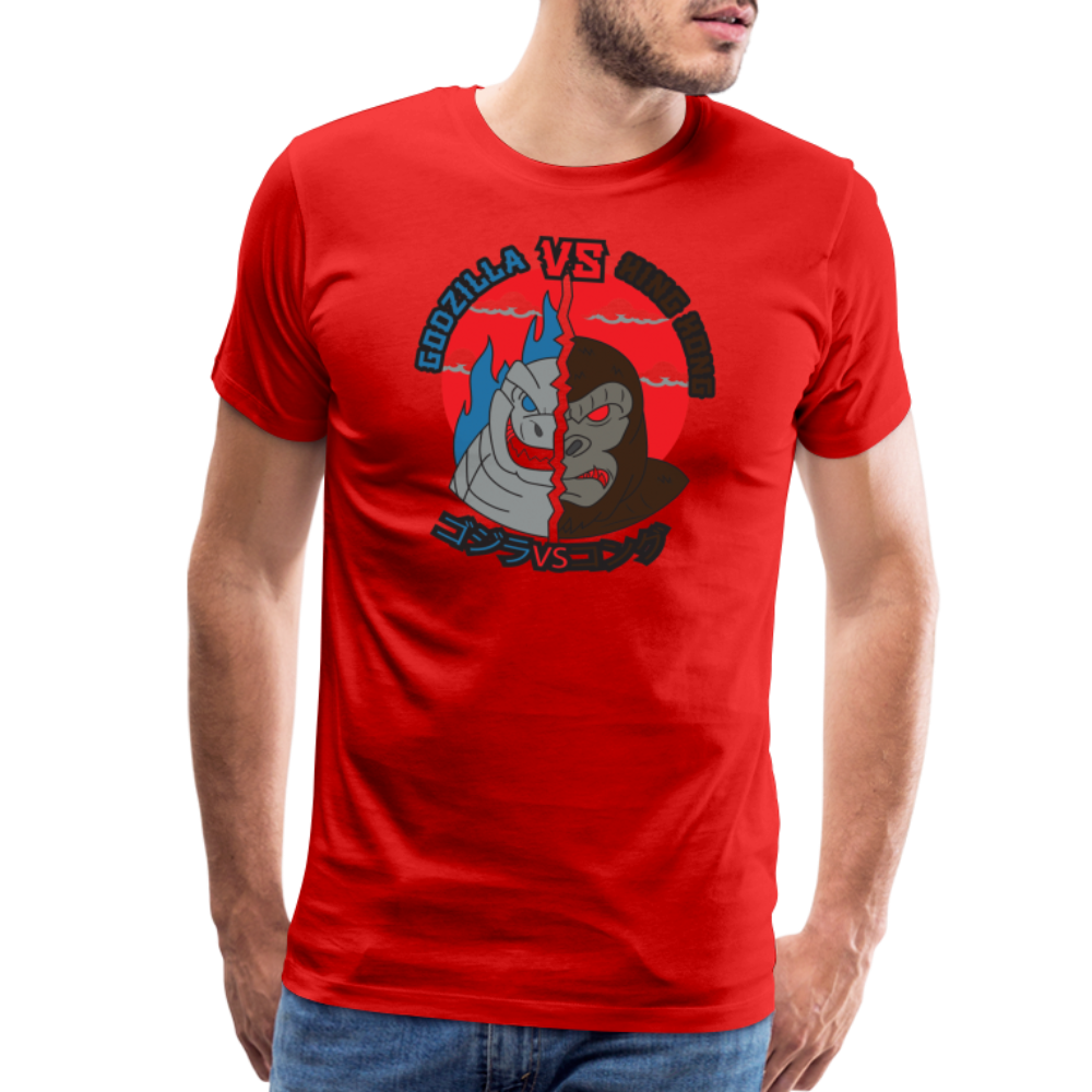 GODZILLA vs KING KONG 1 Men's Premium T-Shirt - red