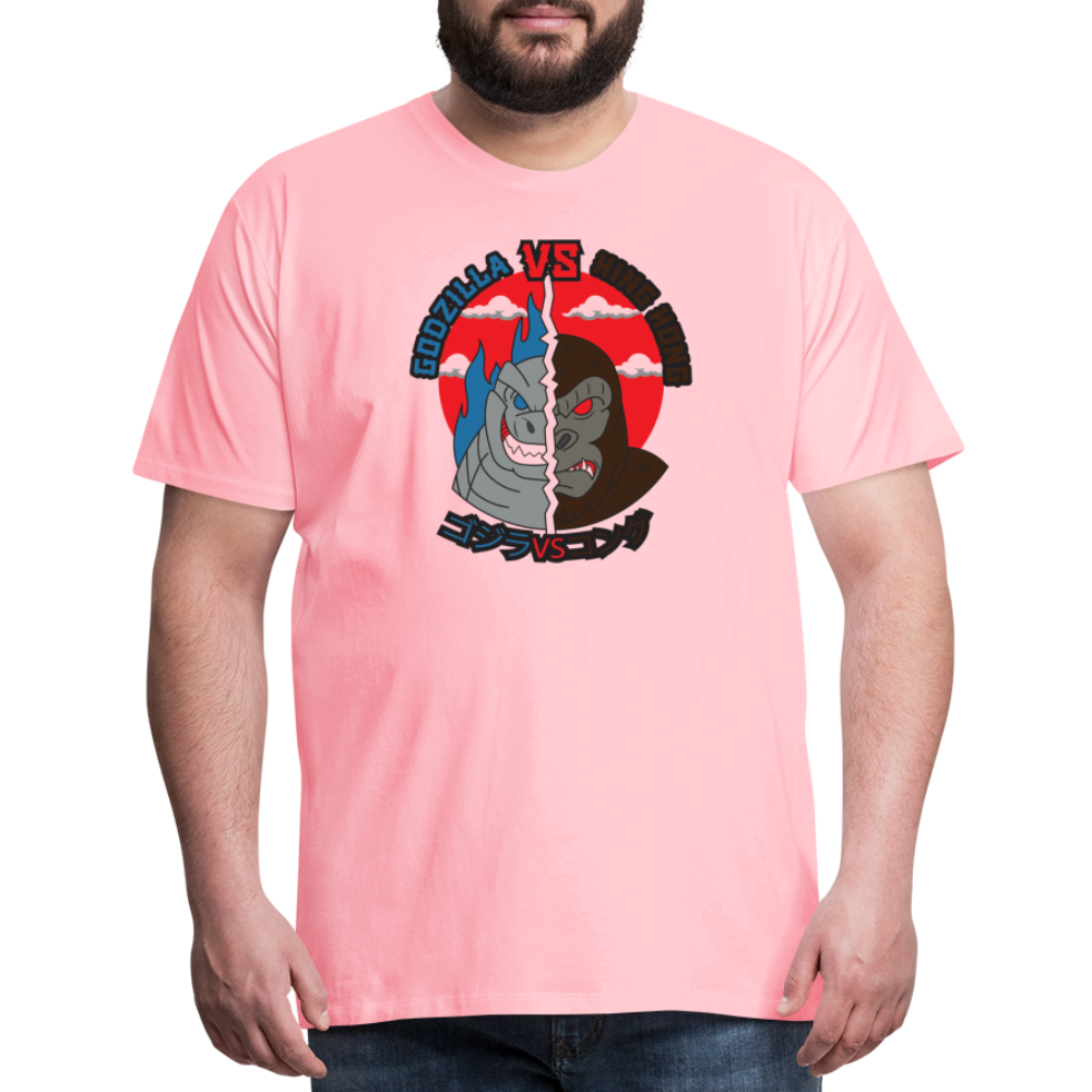 GODZILLA vs KING KONG 1 Men's Premium T-Shirt - pink