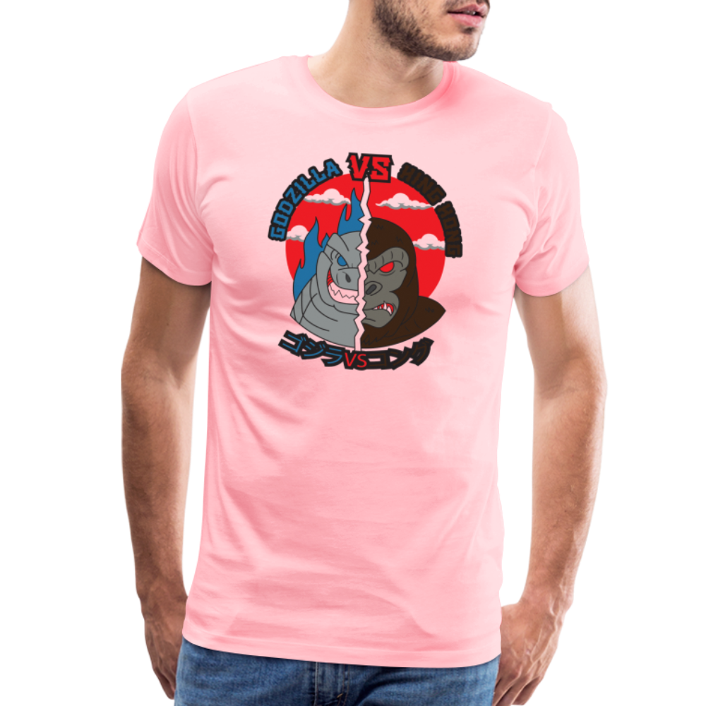 GODZILLA vs KING KONG 1 Men's Premium T-Shirt - pink