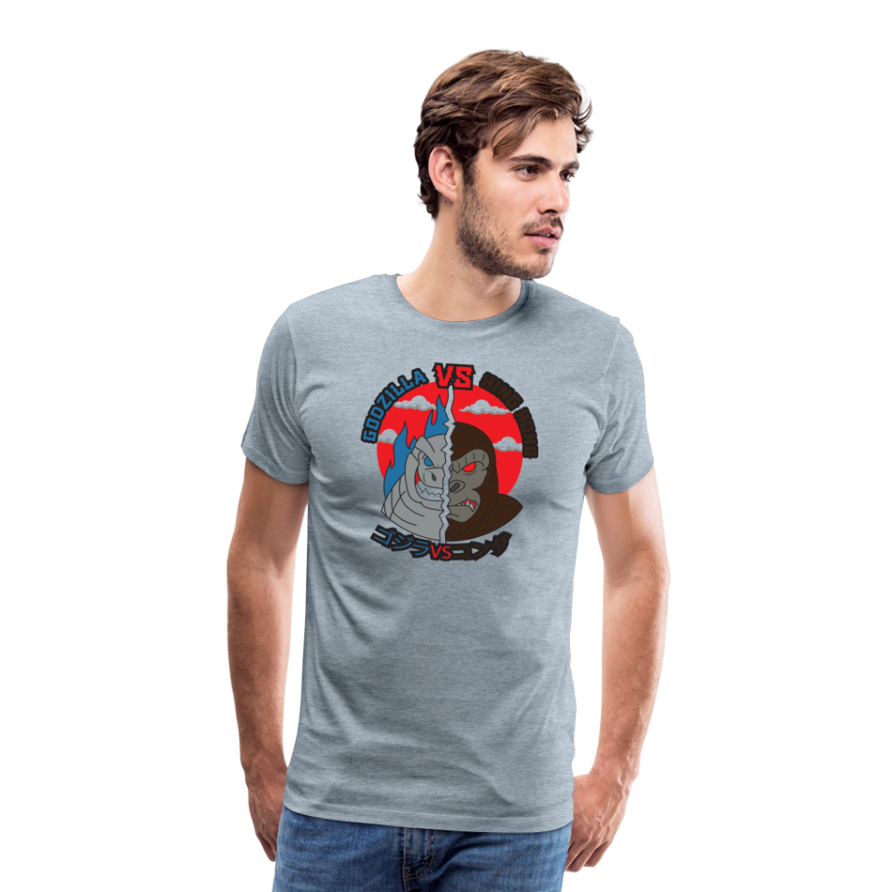 GODZILLA vs KING KONG 1 Men's Premium T-Shirt - heather ice blue