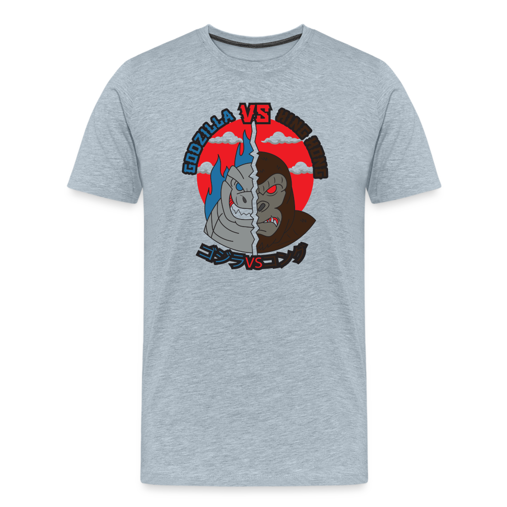 GODZILLA vs KING KONG 1 Men's Premium T-Shirt - heather ice blue