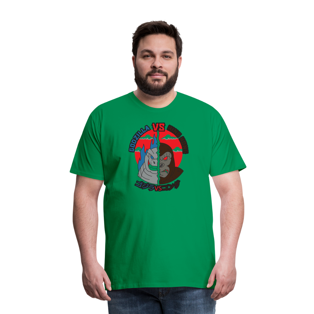 GODZILLA vs KING KONG 1 Men's Premium T-Shirt - kelly green