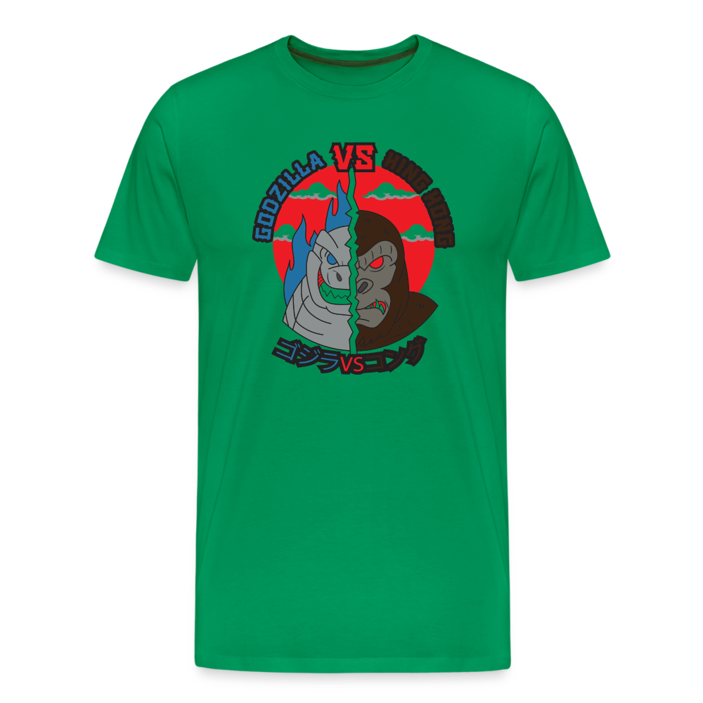 GODZILLA vs KING KONG 1 Men's Premium T-Shirt - kelly green
