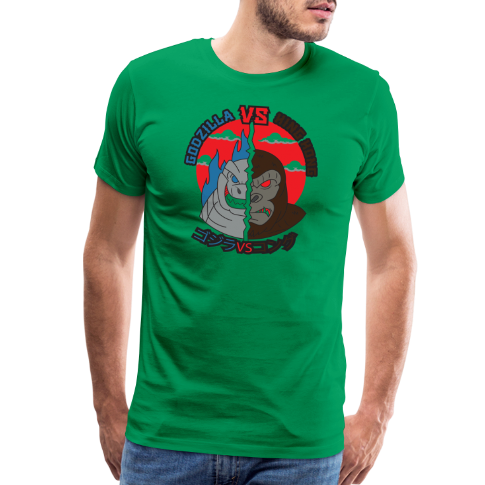 GODZILLA vs KING KONG 1 Men's Premium T-Shirt - kelly green
