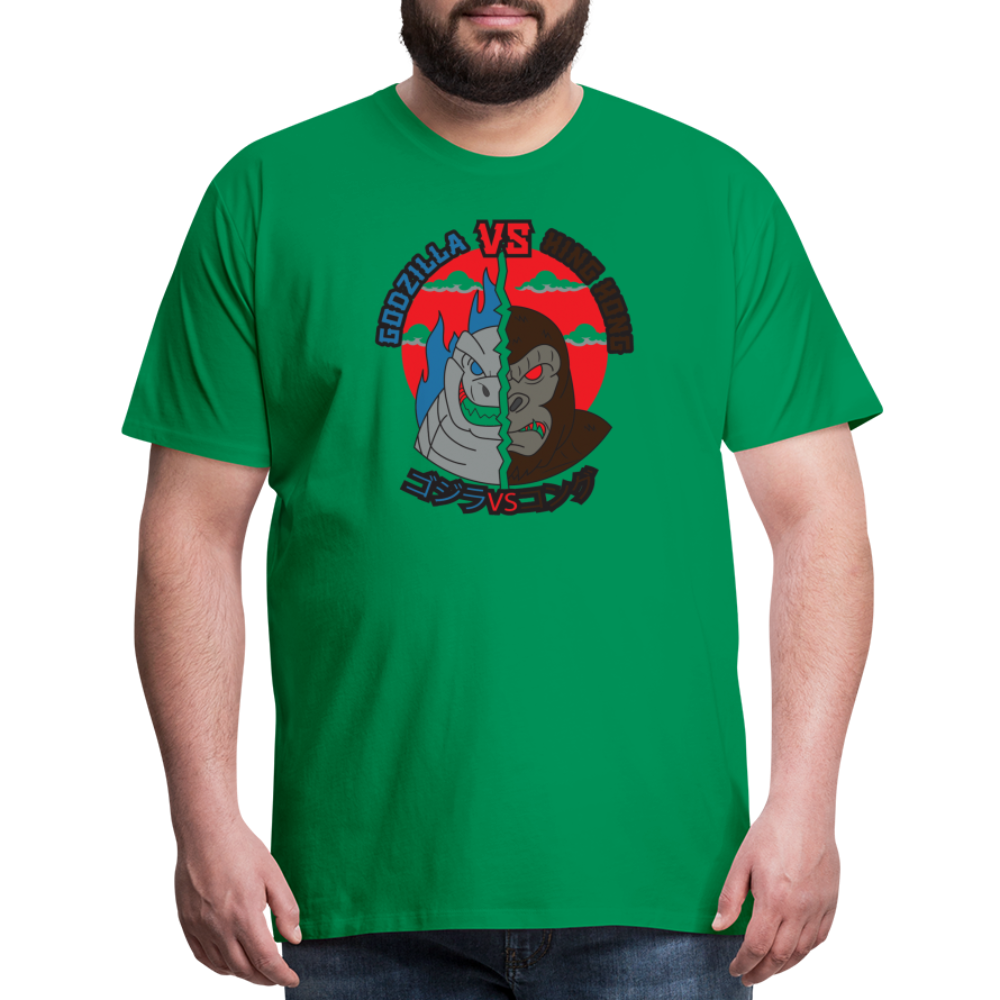 GODZILLA vs KING KONG 1 Men's Premium T-Shirt - kelly green