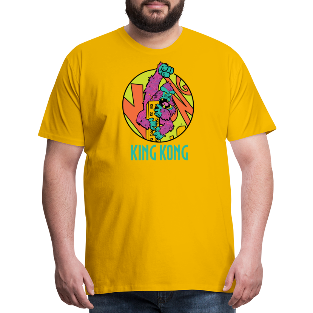 GODZILLA vs KING KONG 3 Men's Premium T-Shirt - sun yellow