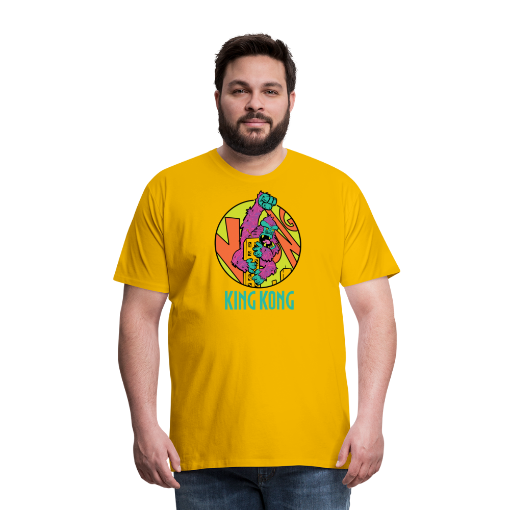 GODZILLA vs KING KONG 3 Men's Premium T-Shirt - sun yellow
