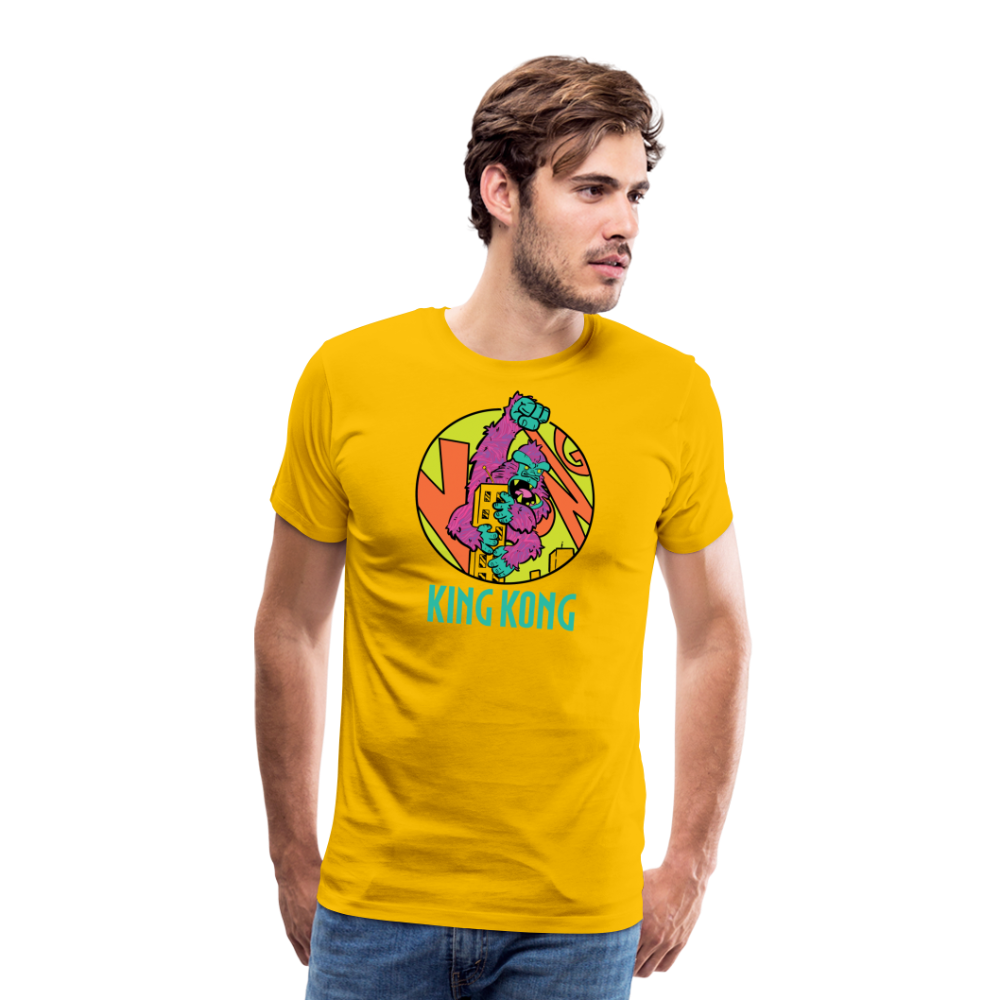 GODZILLA vs KING KONG 3 Men's Premium T-Shirt - sun yellow