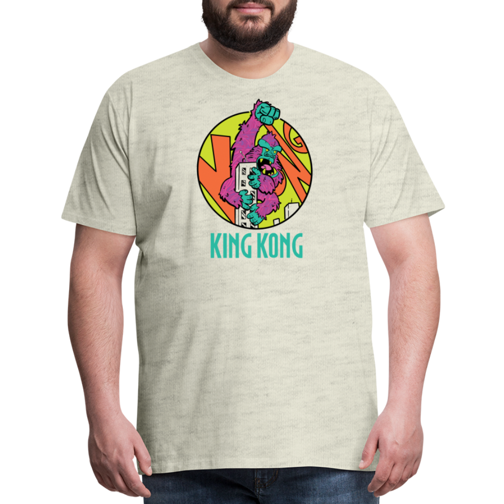 GODZILLA vs KING KONG 3 Men's Premium T-Shirt - heather oatmeal