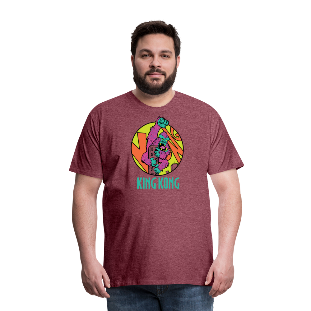 GODZILLA vs KING KONG 3 Men's Premium T-Shirt - heather burgundy