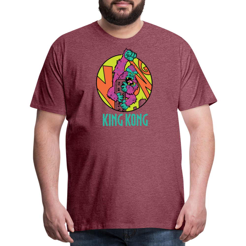 GODZILLA vs KING KONG 3 Men's Premium T-Shirt - heather burgundy