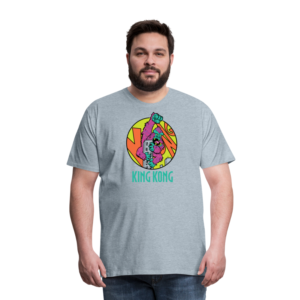 GODZILLA vs KING KONG 3 Men's Premium T-Shirt - heather ice blue